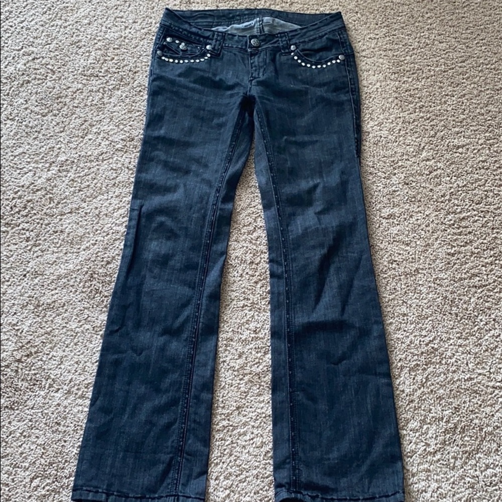 Elegant Women's Dark Blue Boot Cut Jeans